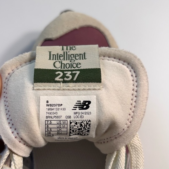 New Balance 237 Athletic Sneakers Retro Maroon Green Women’s Size 7.5 LIKE NEW - Picture 2 of 11